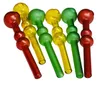 13cm Scrub smoking pipes Glass Oil Burners Pipes with Different Colored Balancer Water Pipe