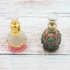 15ML Portable Travel Perfume Bottle Refillable Glass Middle East Fragrance Essential Oil Container with Crystallites Glued Gxjxh