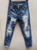Jeans masculinos designer jeans roxo jeans jeans rasgado motociclista jean slim fit motocicleta tamanho 44-54
