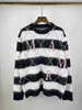 Men's Sweaters Mens Designer sweater loose Round neck knitwear Letter printing wool womens casual Long Sleeve Casual Jumpers Men Striped Slim Fit Knitted L230912