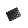 Märken kreditkortshållare plånbok designers 4 kort slot caviar läder handväska mode pass med box318b