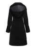 Women's Trench Coats Goth Overcoat Coat Gothic Long Slim Asymmetric Lapel Collar Button Elegant Y2k Streetwear Egirl Vintage Outwears 230912