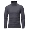 Homens camisetas Moda Casual Slim Fit Básico Turtleneck Gola Alta Pulôver Masculino Outono Primavera Fino Tops Básico Bottoming T-shirt 230912