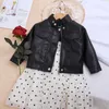 Jaquetas meninas jaqueta de couro primavera outono crianças impermeável blusão bebê bonito roupas da motocicleta r230912