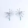 Stud Earrings Spider Water Drop Ruby Niche Design Earring For Women Dark Style Party Gifts