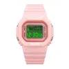 WRISTWATCHES Girl Boy 50Atm Sportwatch Top Fashion nurka Watch Data Gumowa zegar LCD Digital Unisex Na rękę