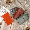 Cartes de vœux Rétro Ancre Carnet à feuilles mobiles Pu Cuir Remplaçable Papeterie Cadeau Voyageurs Journal Drop Livraison Maison Jardin Fes Ottwg