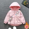 Jackets 2023 Autumn Winter Keep Warm Girls Coat Fashion Butterfly Jackets For Girls Thick Windbreaker Outwear Kids Clothes Birthday Gift R230912