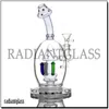 1PC Hookah Grzyb Glass Bong Wielokolorowy rozproszony perkolator do suchego ziół palenia rur wodny bongs