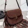 Designer Bag Crossbody Bag Tassel Bag 7A Handbag Shoulder Bag Metallic Bag Sude Envelope Bag Postman Messenger Flap Satchel Axillary Bag 230912