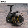 Woen All Metal Spinning Reels LK1000 5000 Series 8 10 kg Broms Force Sea Fishing Distant Wheel256d