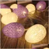 Party Decoration Colorf Led Easter Egg String Lights Battery Powered Cotton Eggs Light Xmas 5 Length Dbc Drop Delivery Home Garden Fes Dhfqt