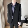 メンズスーツ2023メンズブレザーファッションビジネスカジュアルハイエンド韓国語バージョントレンド衣料ハンサムミュージャー