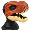 Máscaras de fiesta Máscara de dinosaurio 3D Realista Raptor Dino Máscara de dinosaurio de mandíbula móvil Máscara de dinosaurio de alta calidad Sombreros de PVC Halloween Juguete para niños Regalo de carnaval 230912