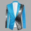 Męskie garnitury Blazers Dopasowy kolor męski płaszcz Glitter Blazer Fashion Host Performance Tuxedo Wedding Groom Cequine Dress PROM DJ Kurtka 230912