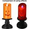Halloween-Dekoration, LED-Licht, Kerze, bunte Kürbis-Tischdekoration, Heim-Party-Dekoration