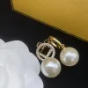 Orecchini a bottone firmati Orecchino di perla in oro Orecchini a cerchio da donna Gioielli con diamanti Orecchini in argento 925 di lusso Orecchini Bijoux De Luxe con scatola 239126D