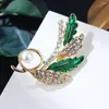 Brooches Pomlee Rhinestone Wheat For Women Beauty Yellow Grain Food Casual Party Brooch Pin Gifts