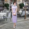 Abiti casual di base Nazionale cinese femminile Raso Vintage Novità Costume Socialite Lungo Cheongsam Donna Qipao 3XL 4XL 5XL 6XL 230911