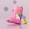 Rain Boots Kids Girl Boy Rain Boots Waterproof Toddler Rainboots Children's Shoes Rubber Boots Kids Baby Cartoon Dinosaur Water Shoes Boots 230912