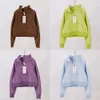 Lu Align Lu Scuba Femme Manches Longues Demi Zip Sweat À Capuche Surdimensionné Gym À Capuche Dame Athlétique À Capuche Col Montant Sweatshirts Pull Activewears Jogging Vêtements Mode