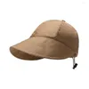 Breda randen hattar unisex cap uv skydd stor hatt justerbar bärbar utomhus hink solen grundläggande snapback snabb torr