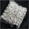 Entretoises 500pcs / lot alliage métallique 18 carats or couleur cristal strass rondelle perles en vrac entretoise pour la fabrication de bijoux à bricoler soi-même en gros Pri Dhfbp
