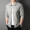 Herren Jacken Erstklassige Marke Designer Revers Casual Reißverschluss Mode Männer Jacke Windjacke Mäntel Einfarbig Koreanischen Stil Kleidung 230912