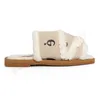 Linen Chleo Woody Flat Mules designer woman Fluffy Slippers Fur Woodys Wedges Espadrilles Slides famous Women Slip-on Fuzzy furry Mule tote Sliders Chloa Sandals