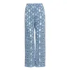 Pantaloni Jeans Street Trendy da donna 2023 Summer Water Washed Hole Bordo sfilacciato Vita alta Vestibilità dritta Slim