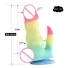 sex massagerColorful silicone simulated penis cannon king artificial penis for women manual insertion of a masturbator anal plug adult sex toy