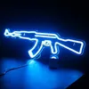 LED şeritler neon işareti ışık tabancası AK 47 süper havalı asma lambalar özel işaret dekorasyon lambası oyun odası dükkanı duvar dekoru hkd230912