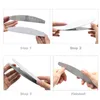 Nail Files 100Pcs/Lot Thick Replacement Sandpaper Files 80 100 180 240 With Metal Handle Grey Replaceable Files For Saws Removable Pads Set 230912