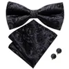 Costumes pour hommes Blazers Hi-Tie Événements de mariage Costume pour hommes Bowtie Hanky Boutons de manchette Corsage Collier Pin Col châle Tuxedo Blazers Veste Manteau avec noeud papillon 230912