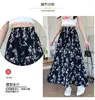 Skirts 2023 Stylish Bohemian Floral Skirt Women's Clothing Spring Summer High Waisted A-line Slim Pleated Boho Petticoat BC65