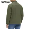 Jaquetas masculinas TACVASEN À Prova D 'Água Forro de Lã Windbreaker Mens Inverno Jaquetas de Trabalho Zipper Bolso Casual Casacos Full Zip Durável Outwear Tops 230912