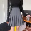スカート夏のソリッドカラープリーツレディーススカート韓国スタイルのかわいいミニガールズファッション学校のユニフォーム