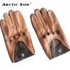 Cinq doigts gants hommes gants en cuir véritable mâle respirant mode classique peau de chèvre sans doublure mince printemps été conduite mitaines TB15 230911