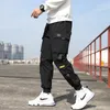 Men's Pants Thin Streetwear Casual Pants Men Ribbons Harem Jogging Pants Male Slim Fit Spring Cargo Pants Multi-Pockets Women Trouser Jx1 230911