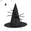 Cappelli da festa Ragno nero Cappello da strega Annuncio per bambini Mago di Halloween Giochi di ruolo Oggetti di scena Decorazione Accessori di abbigliamento Consegna a domicilio Dhikr