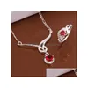 Wedding Jewelry Sets High Grade 925 Sterling Sier Animal Set - Red Jewelry Sets Dfmss599 Brand New Factory Direct Sale Wedding Necklac Dhzkt