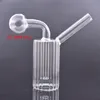 4 inç mini cam yağ brülör bong su boruları kalın nargile pyrex recycler el dab bongs Sigara içmek için küçük teçhizat borusu kabarcık 30 mm yağ brülör boruları ile su borusu