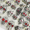 حلقات الفرقة أزياء جديدة 100pcs/Lot Gothic Punk Dragon Ring Tough Guy Vintage Mix Styles Mens Womens Jewelry Giftsizeize18mm-2M Drop Delive dhbck