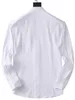 High-End Business No-Iron Long-Sleeved Shirt Men's Spring Silky High-klass Vit skjorta Mäns Leisure Sömlös skjorta våren