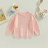 Pullover Autumn Winter Baby Kids Boys Girls Long Sleeve Solid Color Knit Sweater Baby Kids Boys Girls Pullover Sweaters Jumper Clothes 230912