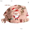 Chapeaux de fête Chapeaux imprimés de Noël Pet Store Anniversaire Nouvel An Sweatband Chapeau givré Respirant Coton Infirmière Médecin Travail Bandeau D Dh2Aq