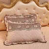 European Luxury Bedspreads and 2PCS Pillowcase Thick Cotton Bed Skirt with Lace Edge Twin Queen King Size Bedding Set Non-slip 201294k