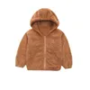 Jassen 5-10 jaar Pluche jongensjas Herfst Winter Warm Meisjesjas Capuchon Rits Mode Bovenkleding Verjaardagscadeau Kinderkleding R230912