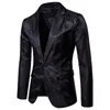 Men's Suits Blazers British Style Men's Jacquard Suit Jacket Black White Navy Fashion Men Business Wedding Party Tuxedo Dress Blazers Size XXX-S 230912