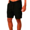 Men's Shorts 2023 Summer Linen Thin Breathable Drawstring Micro Elastic Fashion Male Casual Jogging Pants